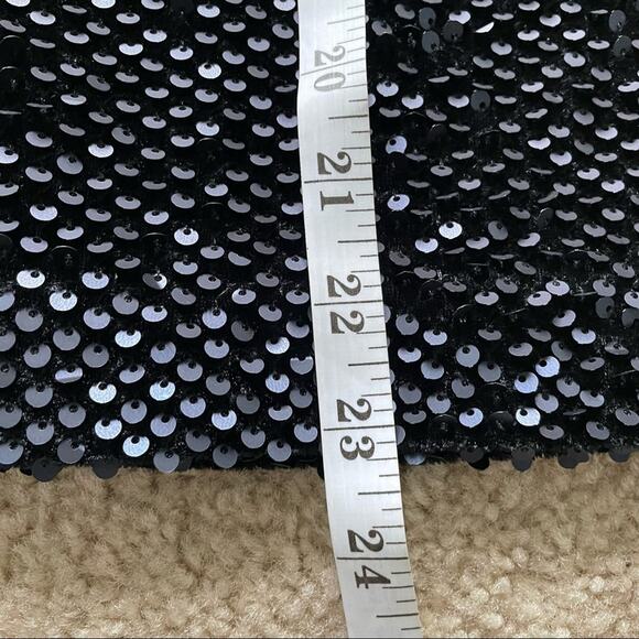Ann Taylor Blue-Black Paillette Covered Velvet Skirt Size 10 NWOT - Picture 10 of 13